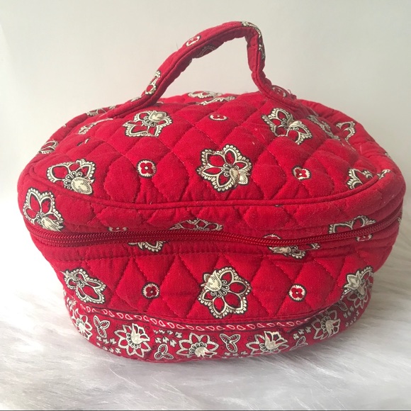 Vera Bradley Handbags - Vera Bradley Red Vintage Cosmetic Case